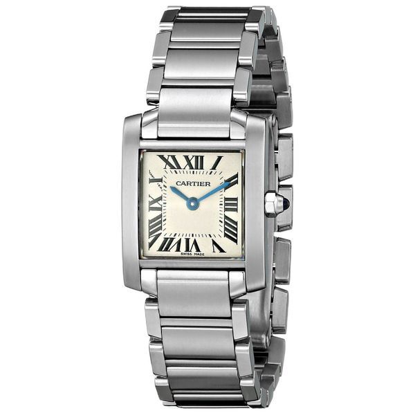 Cartier Women's W51008Q3 'Tank' Silver Stainless steel Watch | Bed Bath & Beyond