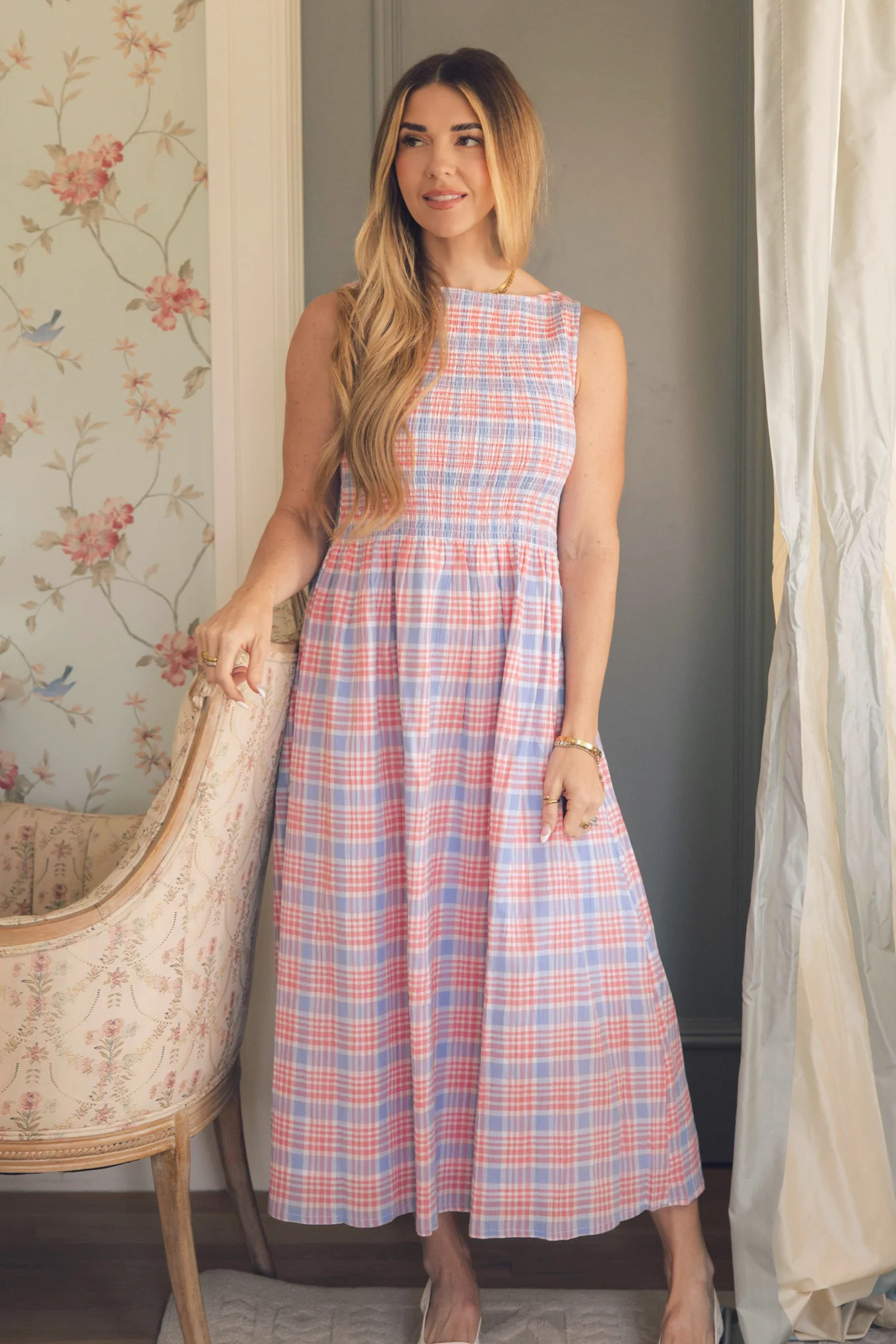 Ana Dress in Blossom Plaid | Ivy City Co