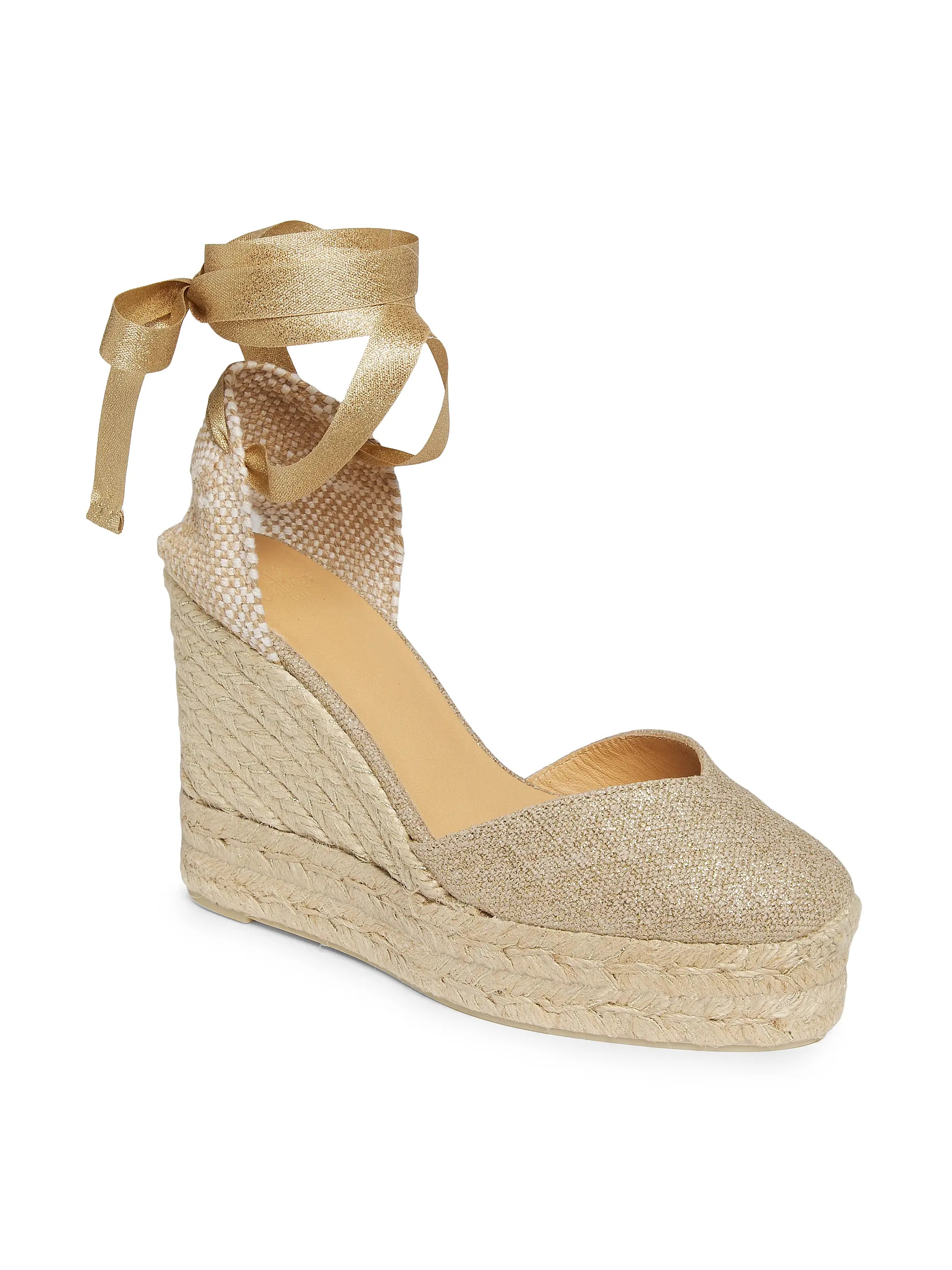 Shop Castañer Chiara Linen Espadrille Wedges | Saks Fifth Avenue | Saks Fifth Avenue