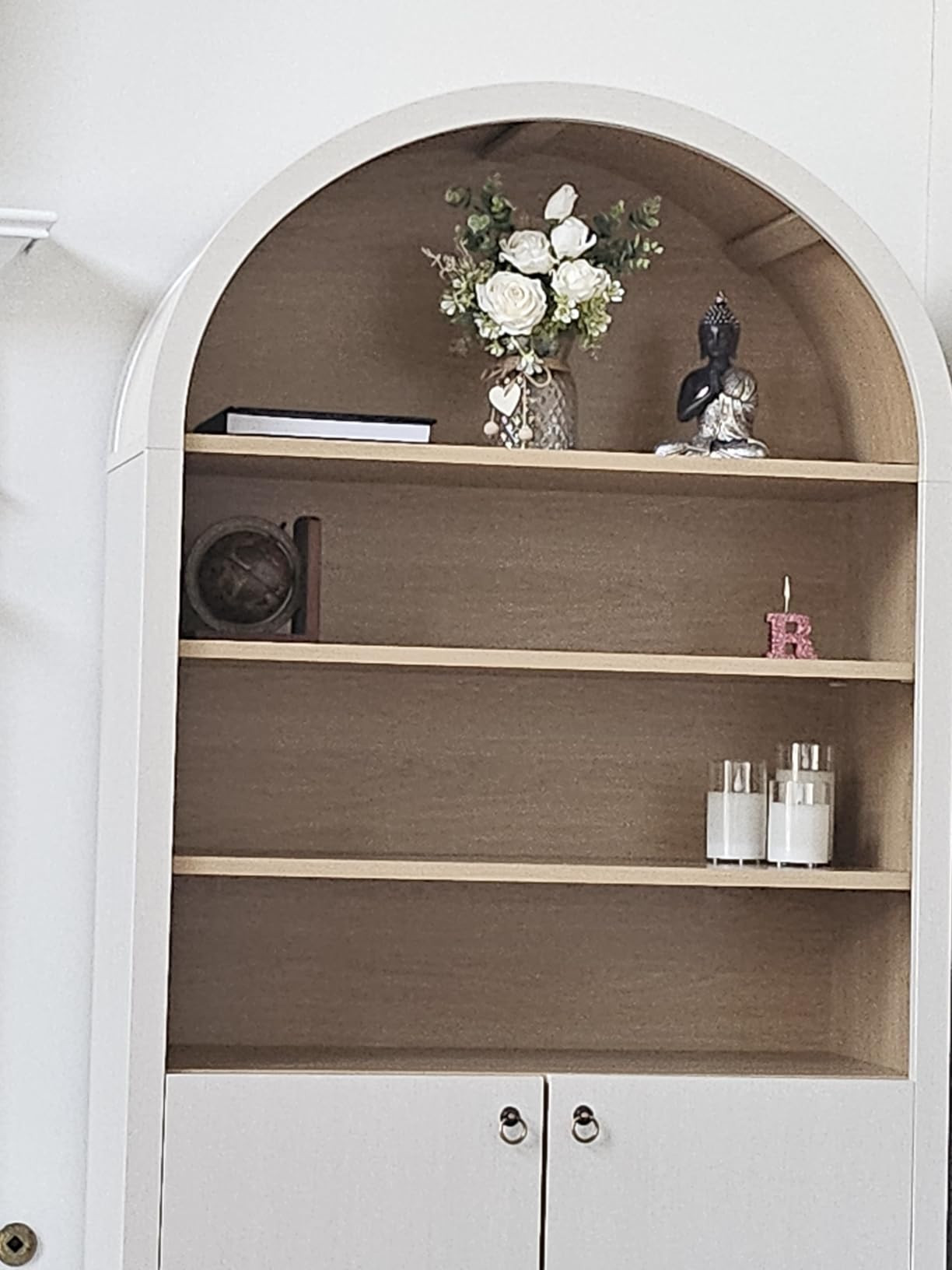 YJ Fake Flowers with Vase, Silk Roses Artificial Flowers in Vase, Faux Flower Arrangement with Va... | Amazon (US)