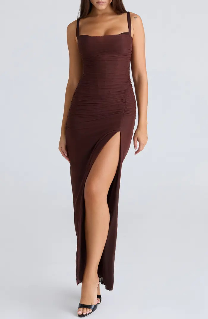 Lini Sleeveless Mesh Maxi Cocktail Dress | Nordstrom
