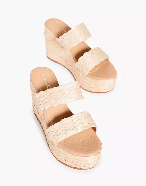 KAANAS Tenerife 2-band Wedge in Raffia Braid | Madewell