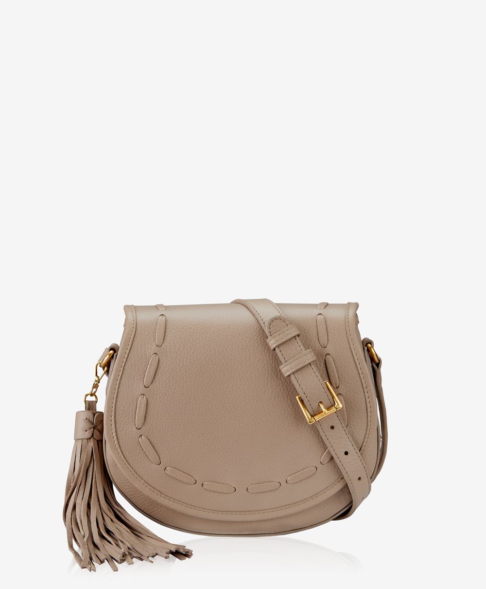 Jenni Saddle Bag Stone Napa Luxe | GiGi New York