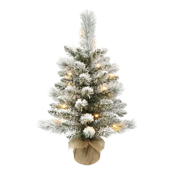 Holiday Time 2' Pre-lit Flocked Small Tree, Green, 60 branch tips; LED lights | Walmart (CA)