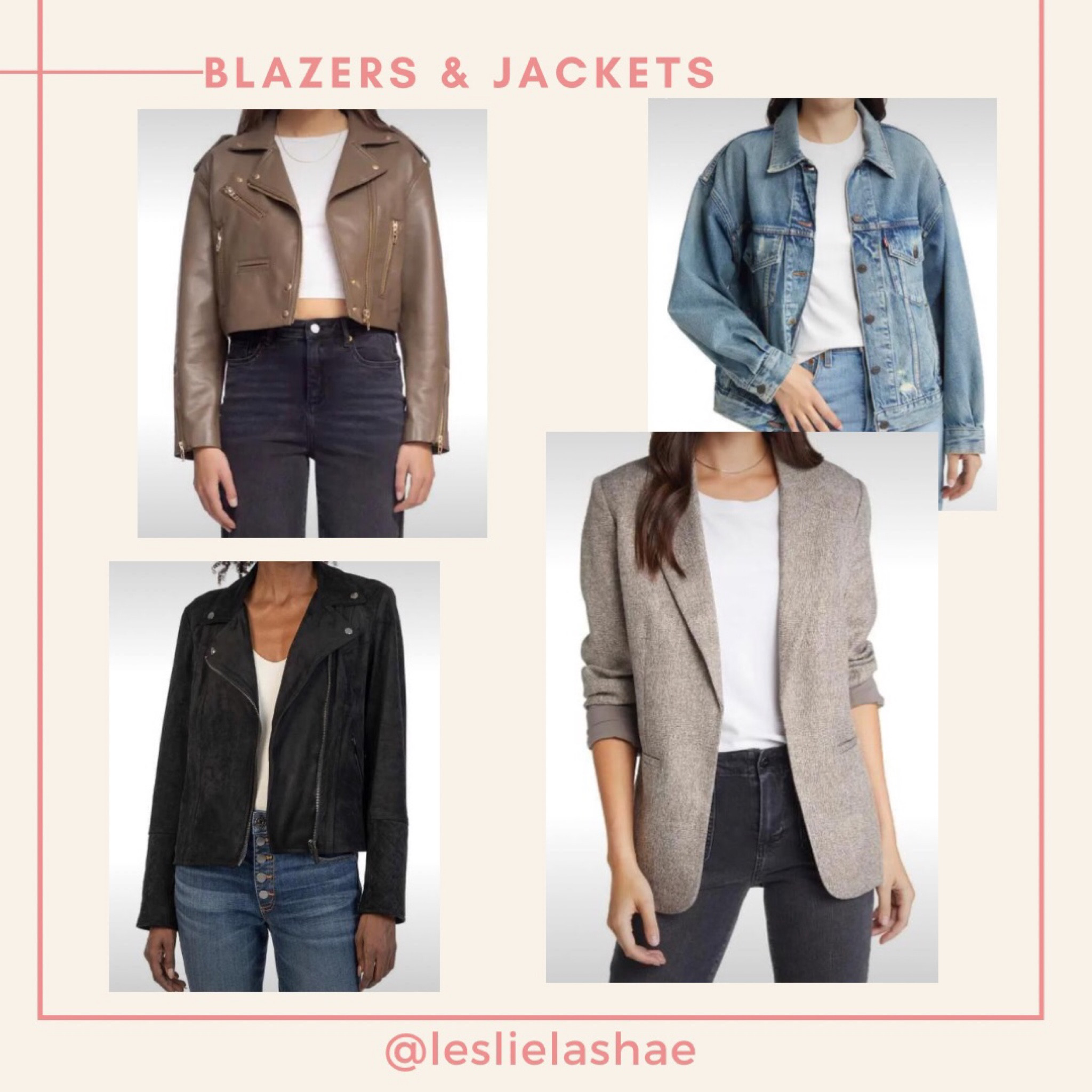 Who’s ready to start shopping for fall? 🙋🏻‍♀️ here are some blazers and jackets from the Nordstrom anniversary that are on our list.

Fall blazer
Denim jacket
Moto jacket 
Nsale
Fall fashion


#LTKxNSale #LTKSeasonal #LTKFind