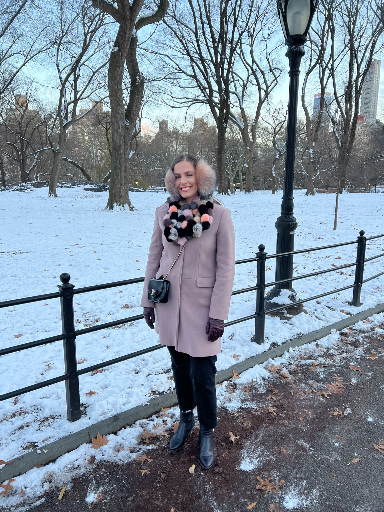 The first snow ❄️☃️  Swipe for NYC in the snow 🫶🏼
(Don’t worry I quickly changed my coat into something a bit warmer… but these earmuffs that make me look like a chipmunk 🐿️ are so warm and bring me so much joy 😍)


Winter coat, winter in nyc, nyc winter, fur ear muffs, ear muffs, fur scarf, leather gloves, work pants, comfortable work pants, black crossbody bag, pink coat, wool coat, pink wool coat

#LTKTravel #LTKSeasonal #LTKWorkwear