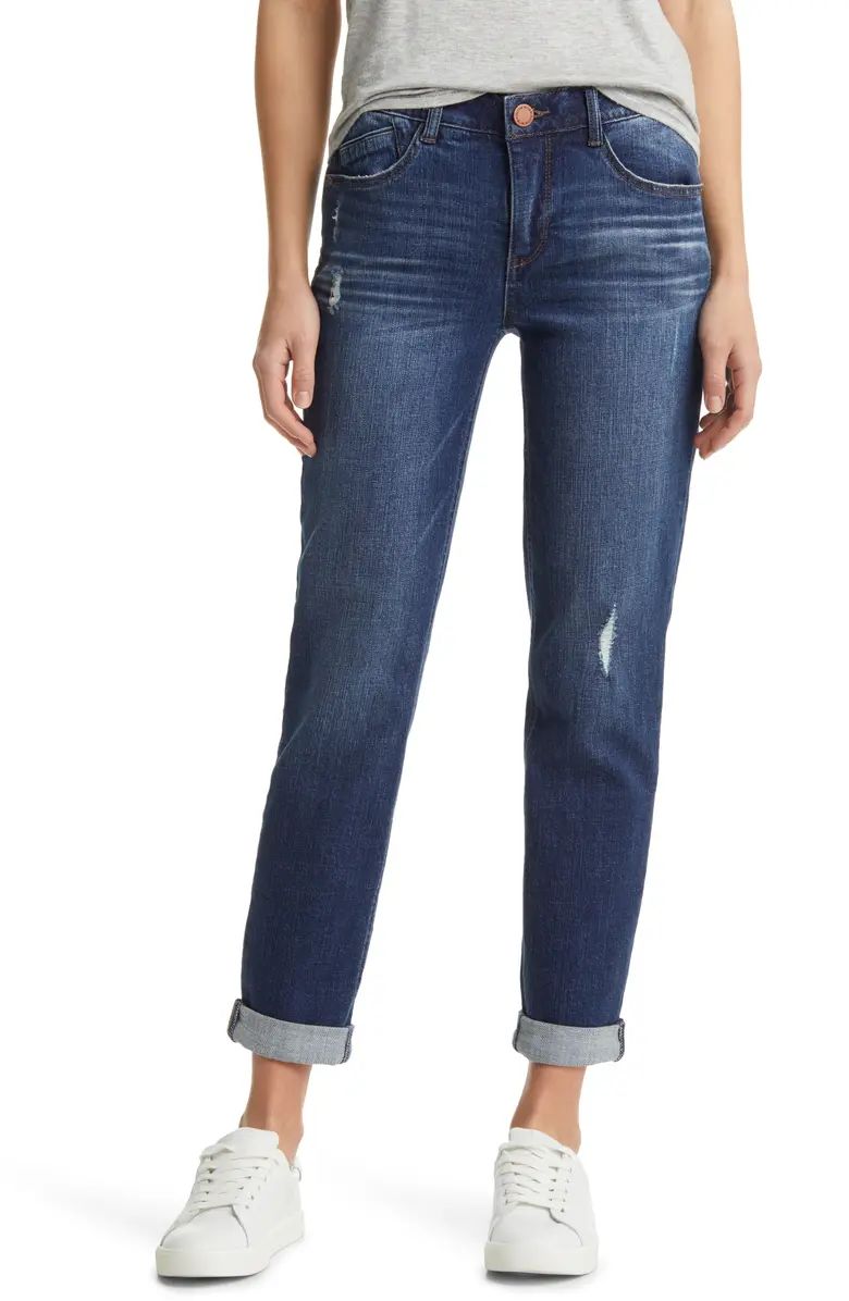 'Ab'Solution Distressed Girlfriend Jeans | Nordstrom