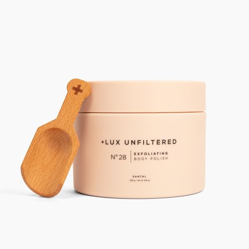 + Lux Unfiltered N°28 Exfoliating Body Polish in Santal - Exfoliating Body Scrub with Shea Butter, Passion Fruit Oil, & Vitamin E - Hydrating & Moisturizing Sugar Scrub - Vegan & Cruelty Free | Amazon (US)