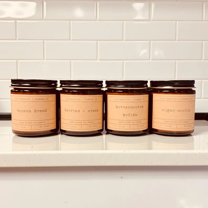 Bakery Candle Sampler Pack | Set of 4 Mini Dessert Soy Candles - Etsy | Etsy (US)