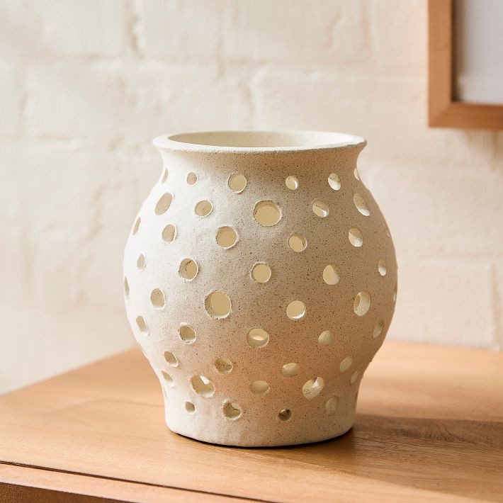 Perri Dry Perforated Lantern | West Elm (US)