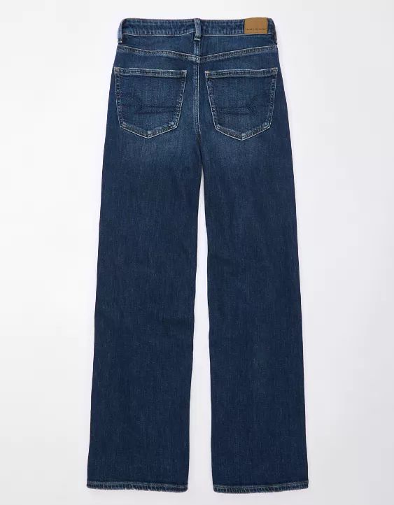 AE Dreamy Drape Stretch Ripped Super High-Waisted Baggy Wide-Leg Jean | American Eagle Outfitters (US & CA)