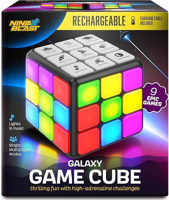 Rechargeable Game Activity Cube - Toys for Boys and Girls - 9 Fun Brain & Memory Games - Birthday... | Amazon (US)