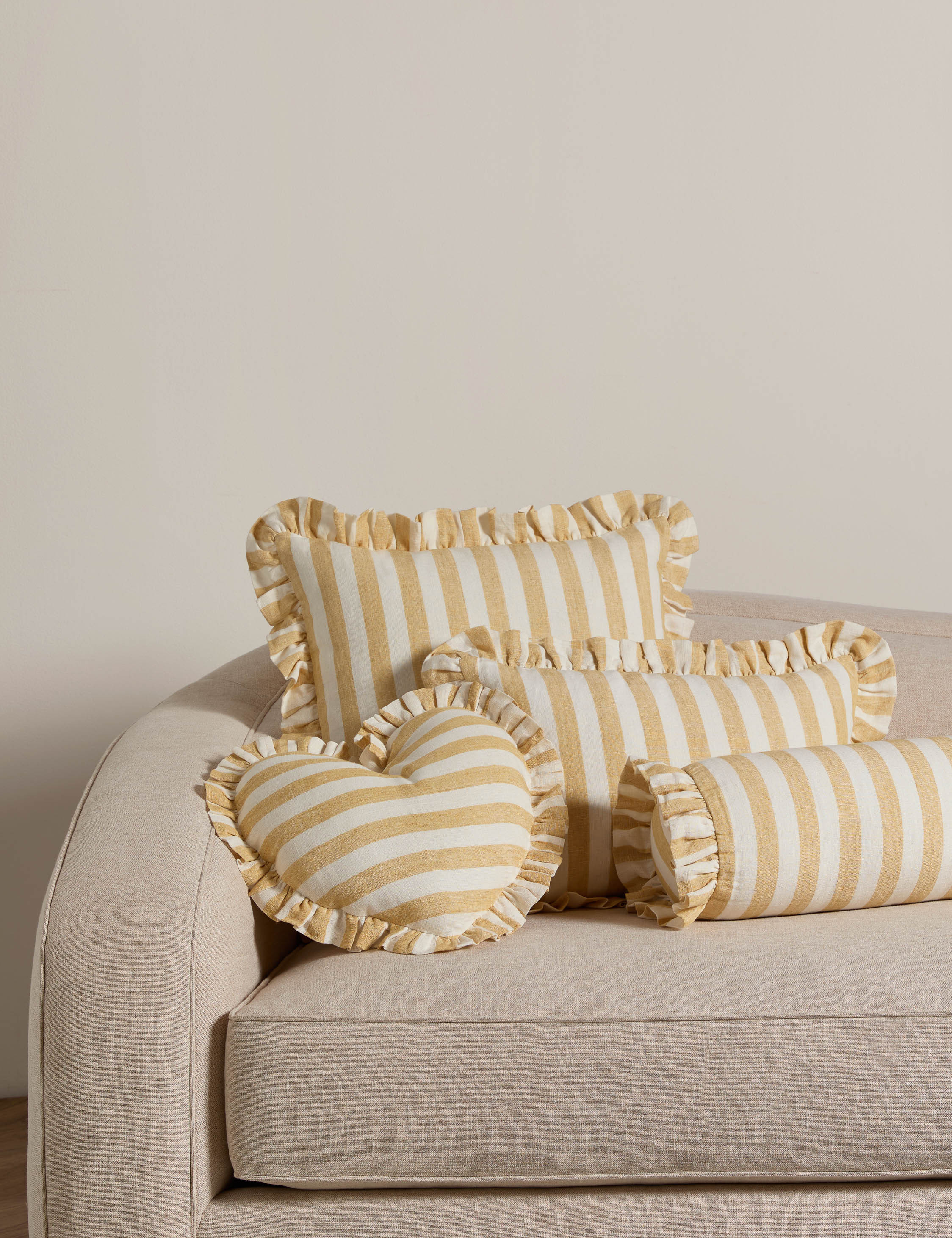 Amaroso Linen Ruffle Pillow | Lulu and Georgia 