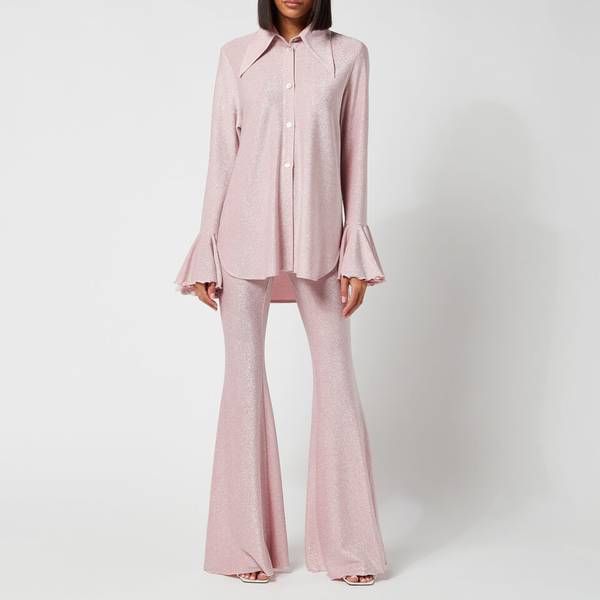 Sleeper Women's Venera Lurex Lounge Suit - Rose | Coggles (Global)