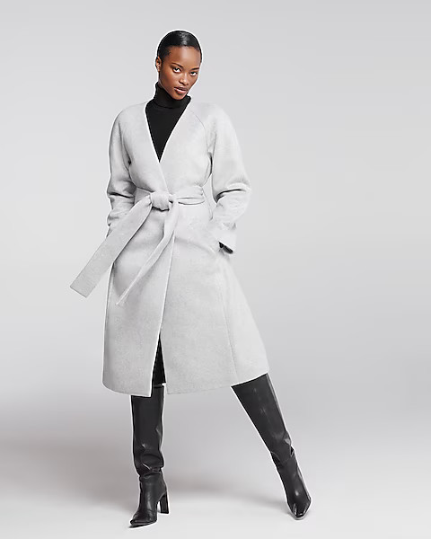 Belted Wrap Scarf Coat | Express
