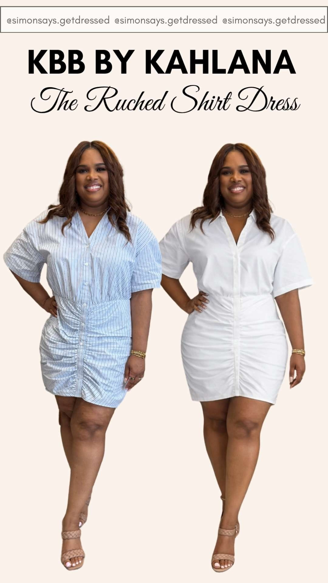 KBB BY KAHLANA ✨ The Ruched Shirt Dress Effortless, flattering, and made to hug you in all the right places 🤍 

This versatile shirt dress transitions seamlessly from day to night—style it up or keep it casual. 
✔️ Figure-enhancing ruching 
✔️ Comfortable stretch fit 
✔️ Timeless button-down design 

This is the kind of piece your wardrobe will thank you for. 

Hit the bell in my LTK 🔔 (top right) so you get all the exclusives first! #LTKootd 

 