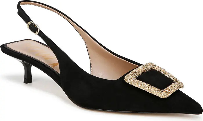 Sam Edelman Kammie Slingback Pointed Toe Kitten Heel Pump (Women) | Nordstromrack | Nordstrom Rack