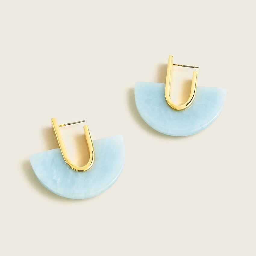 Made-in-Italy marbled acetate fan earrings | J. Crew US