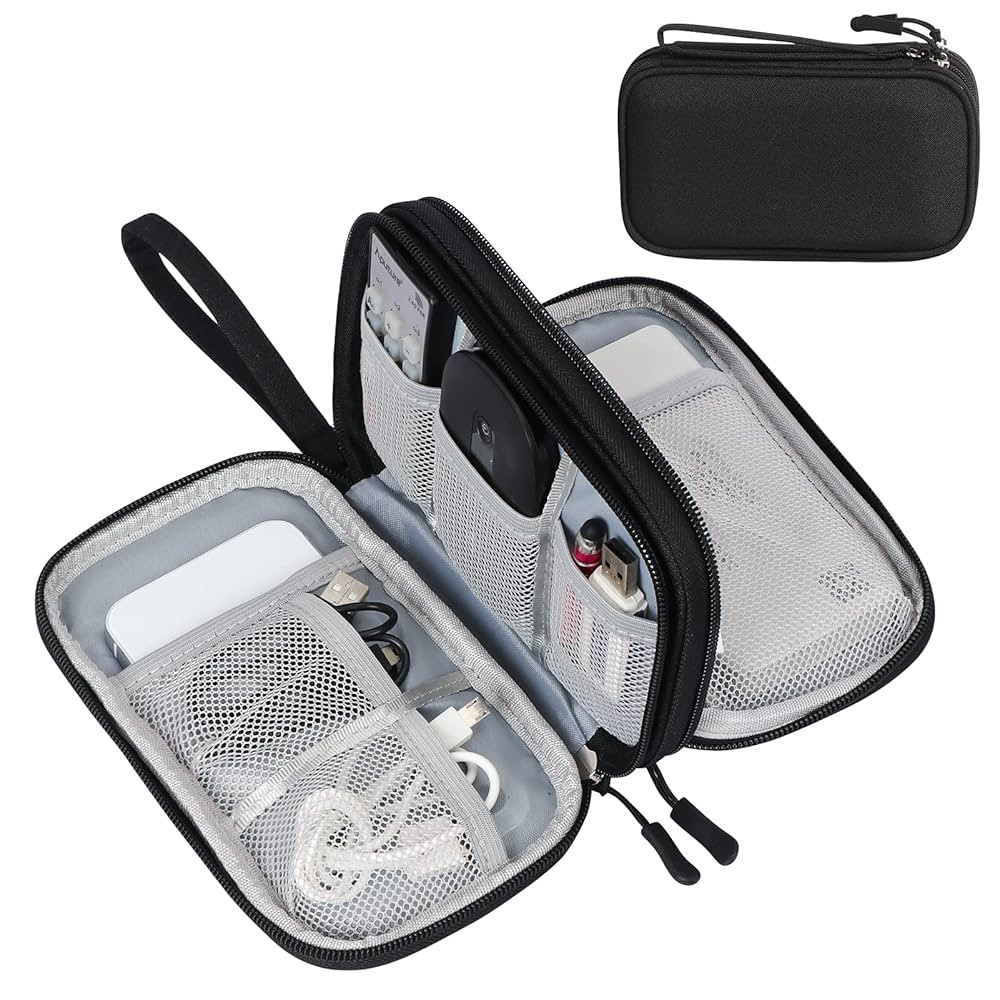 FYY Travel Cable Organizer Pouch Electronic Accessories Carry Case Portable Waterproof Double Lay... | Amazon (US)