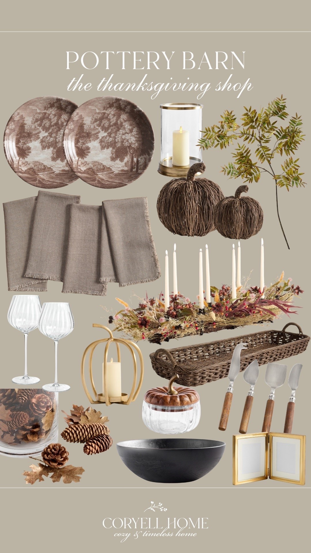 Absolutely loving the Thanksgiving collection Pottery Barn just released. That centerpiece with seasonal stems and candlesticks is just gorgeous! 🍂

#LTKHome #LTKSeasonal