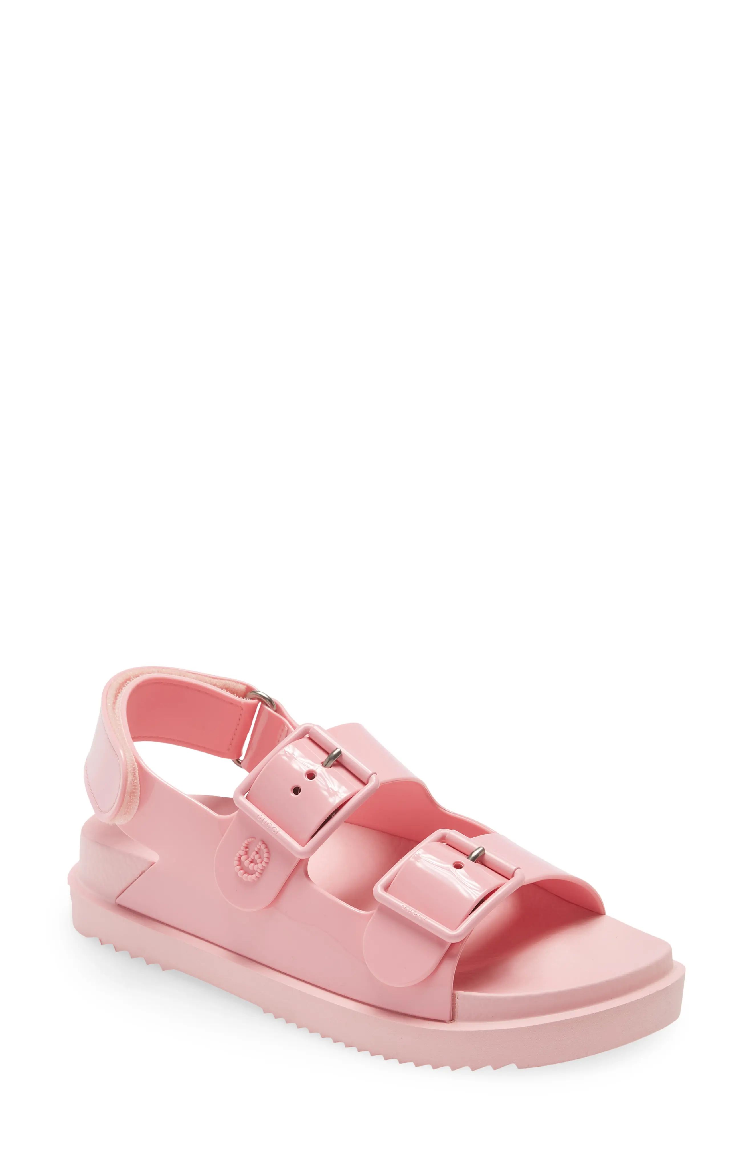 Gucci Isla Double Strap Sandal in Wild Rose at Nordstrom, Size 11Us | Nordstrom