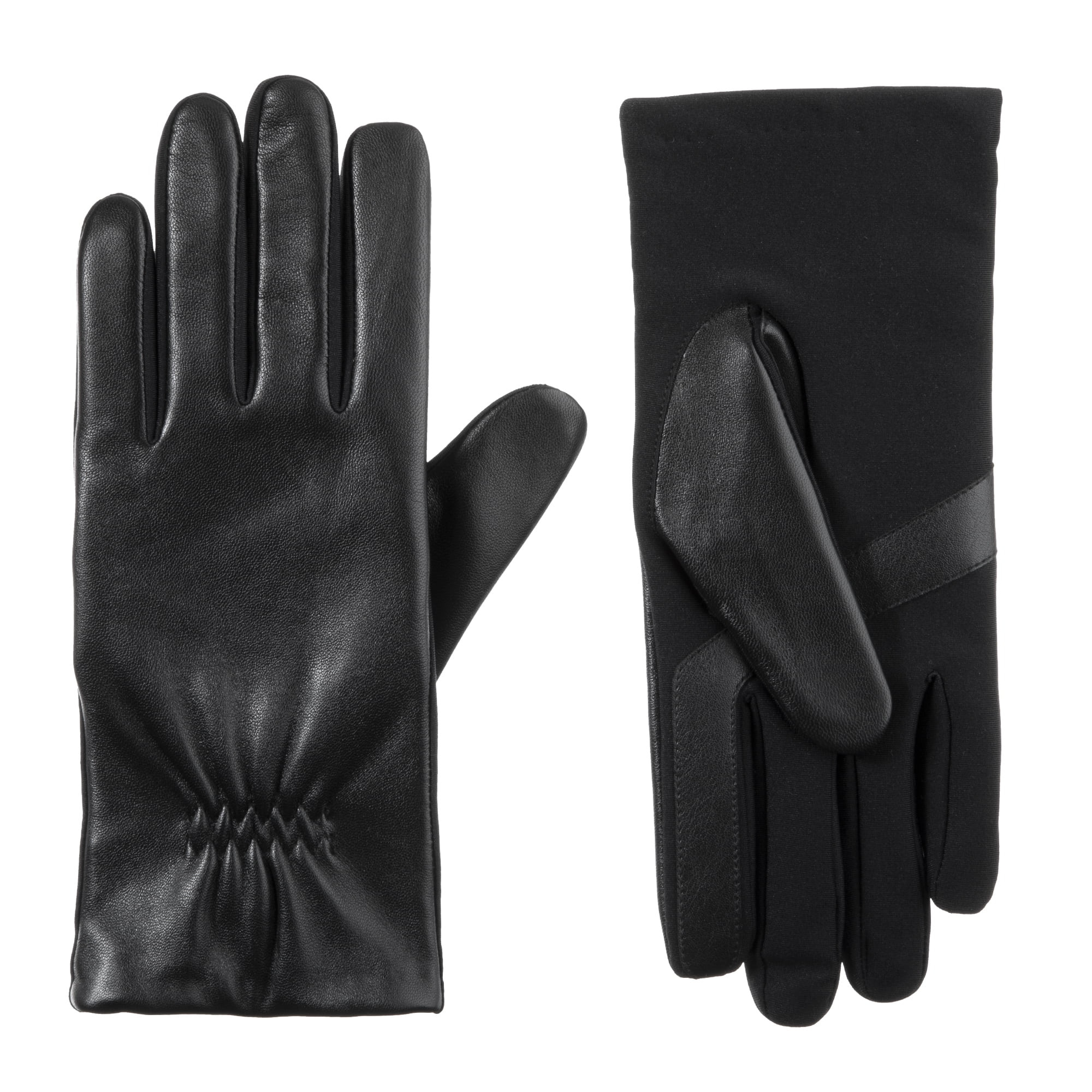 Isotoner Women's Leather Winter Glove, S/M, Black - Walmart.com | Walmart (US)