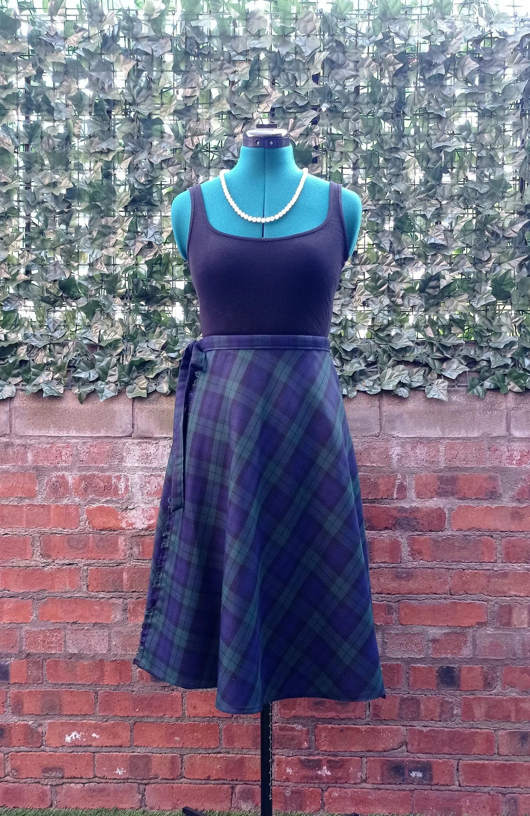 Tartan Skirt Wrap Skirt Black Watch Tartan Scottish Wedding Plaid Custom Made High Waist Skirt Mi... | Etsy (EU)