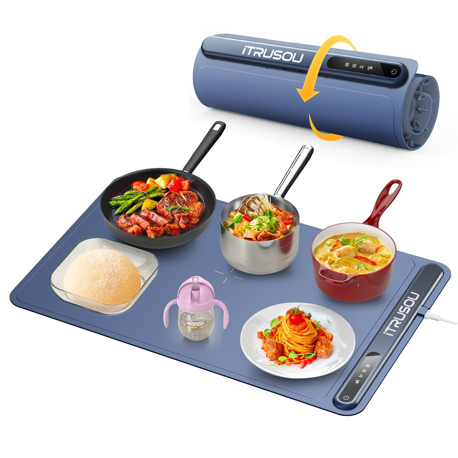 Electric Warming Tray - Full Surface Heating,Rollable & Portable,Premium Silicone Nano-Material,3... | Amazon (US)