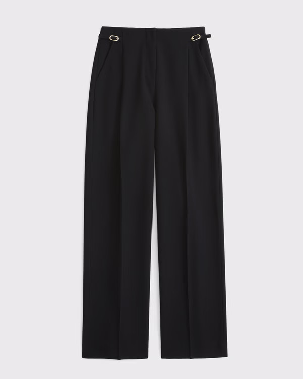A&F Sloane Tailored Hardware Wide Leg Pant | Abercrombie & Fitch (US)
