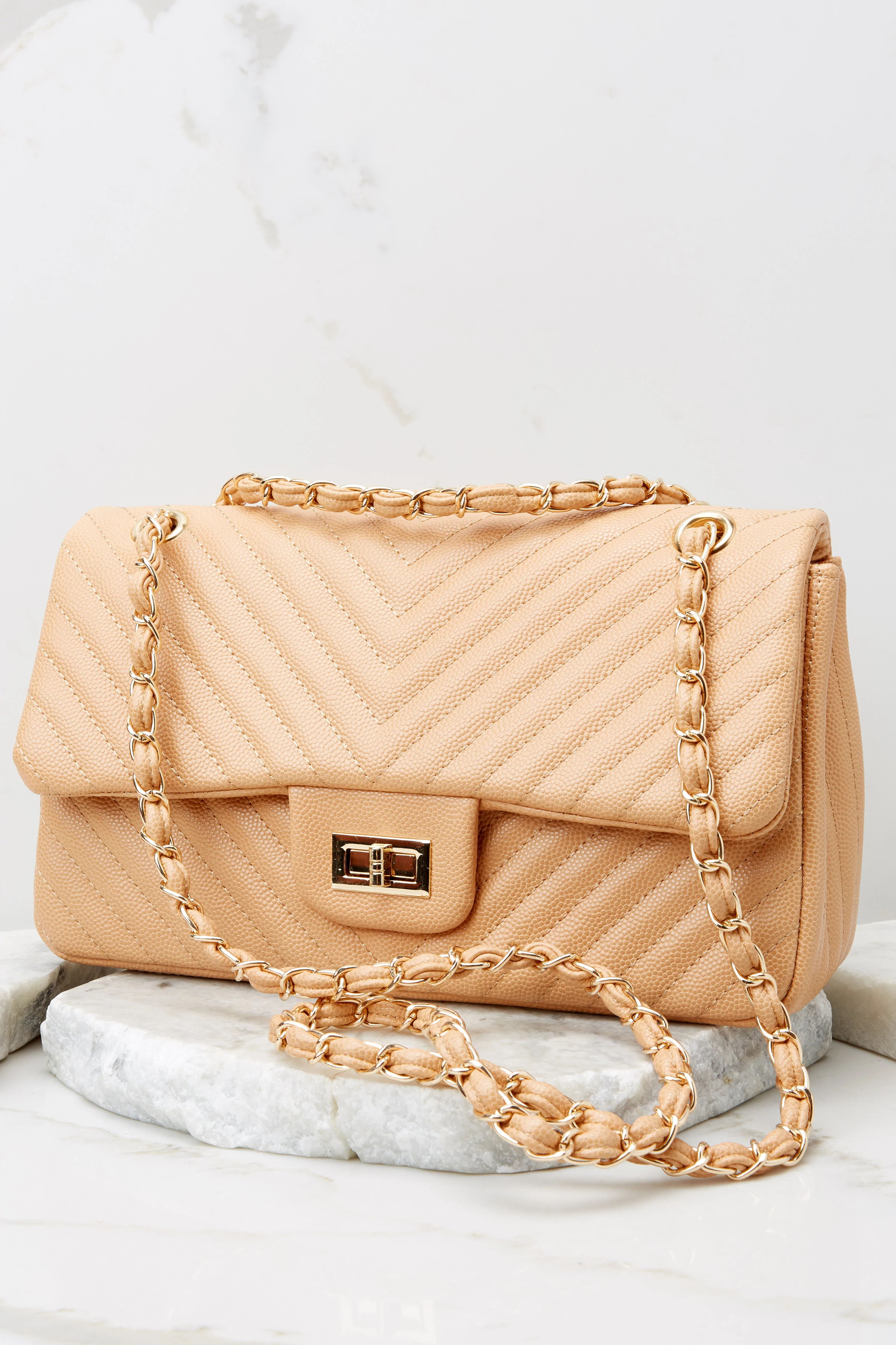 Fashion Babe Nude Bag | Red Dress 