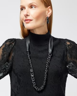 Faux Leather Single Strand Necklace | Chico's