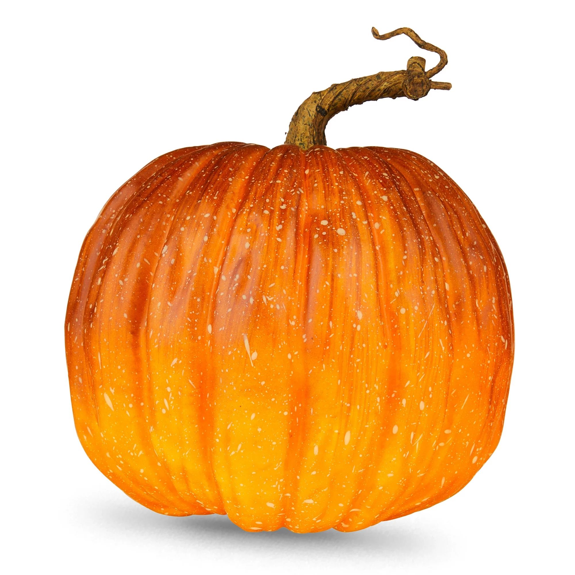 Harvest 8 in Heirloom Tall Orange/Brown Foam Pumpkin Decoration, Way to Celebrate | Walmart (US)