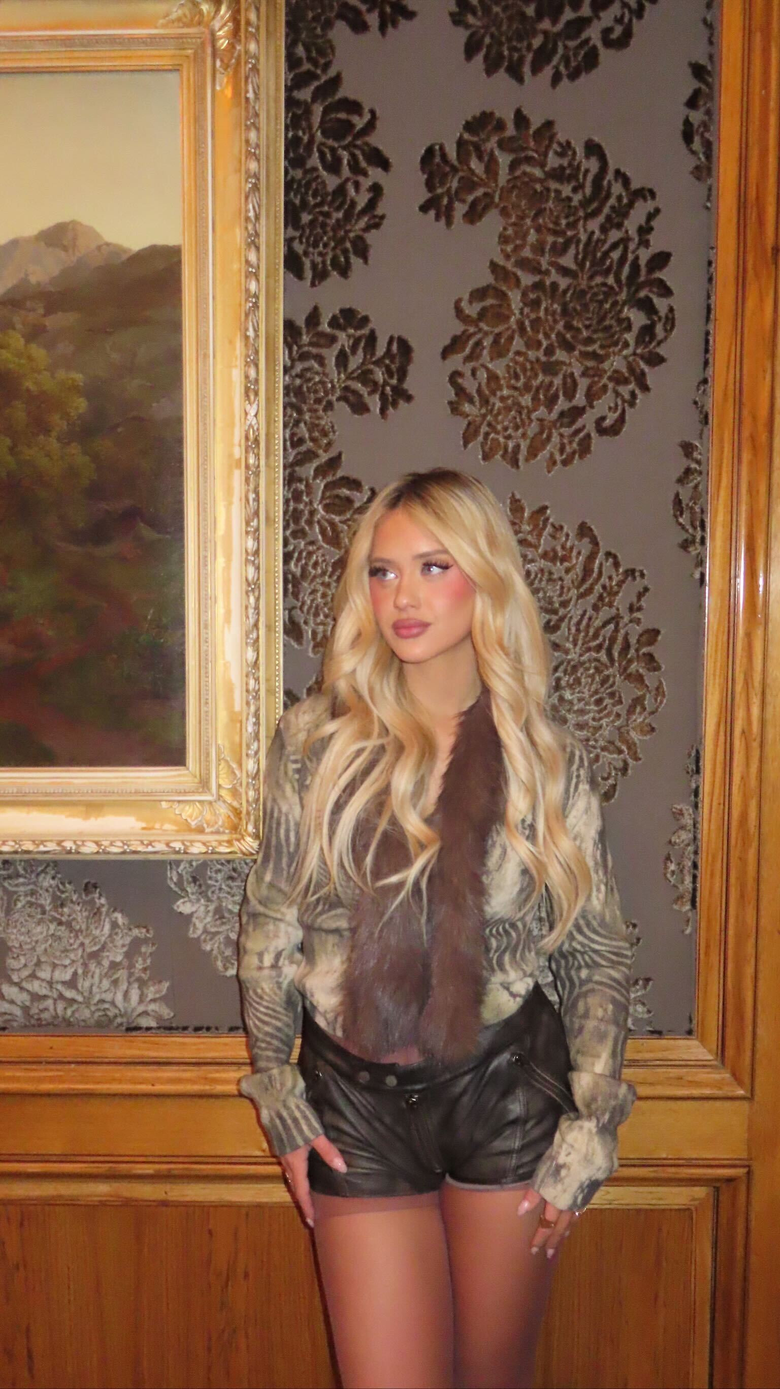 Obsessed with this mix of textures—leather, fur, and a moody print. Effortless but elevated. 🤎 

 #LTKStyleTip