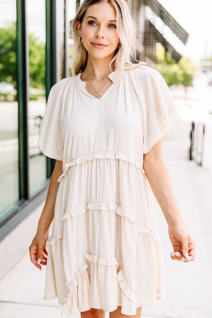 Perfectly You Natural White Babydoll Dress | The Mint Julep Boutique