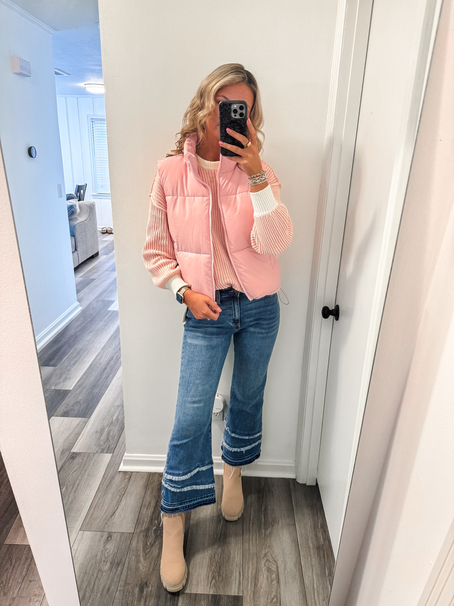Pink vest & sweater ✨🩷🩷🩷 #amazonfinds #amazon #amazonclothes #amazonvest #amazonsweater #amazonshoes #boots #chelseaboots 

#LTKmidsize #LTKSeasonal #LTKfindsunder50