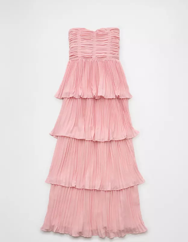 AE Tiered Pleated Maxi Dress | American Eagle Outfitters (US & CA)