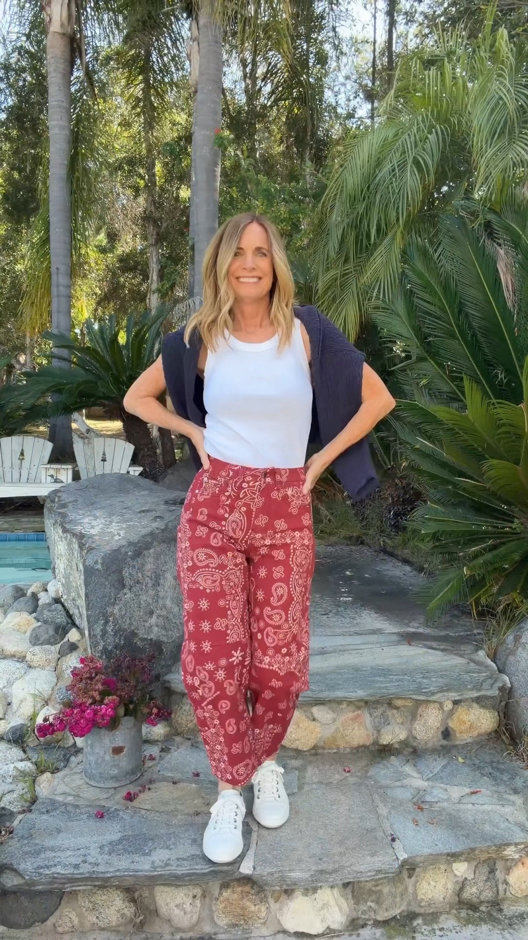 These bandana pants are giving cool girl summer in the best way! 

So comfy, so cute, and they make any outfit look styled without even trying.

#LTKootd #LTKOver40 #LTKTravel