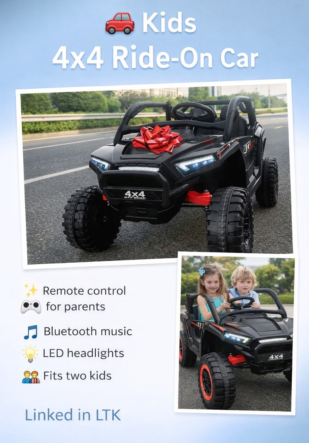 How cool is this kids ride-on car?!
Bluetooth music, lights, horn, and a remote for parents.
Currently $249 

#LTKBaby #LTKKids #LTKSeasonal