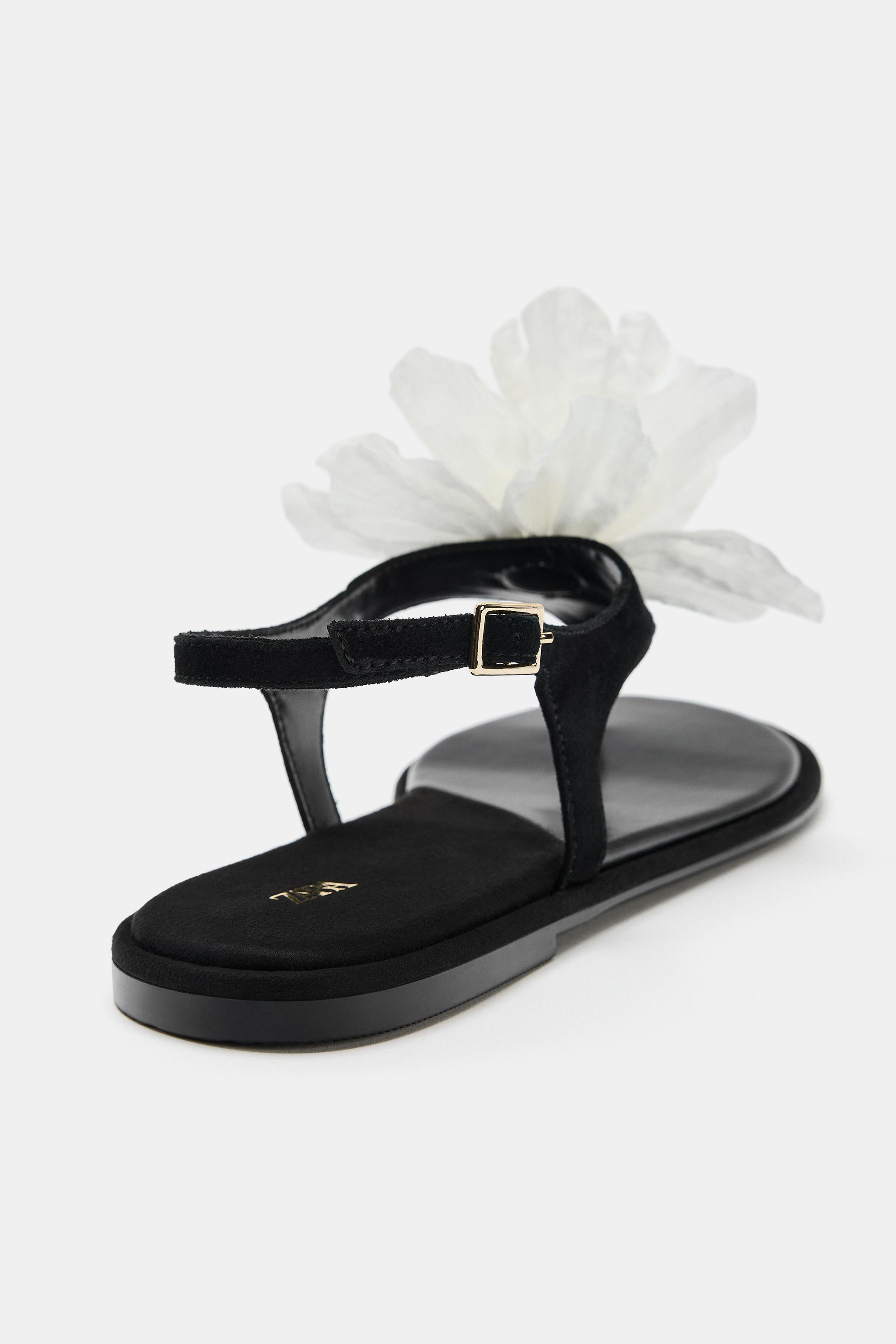 FLORAL FLAT SANDALS | Zara US