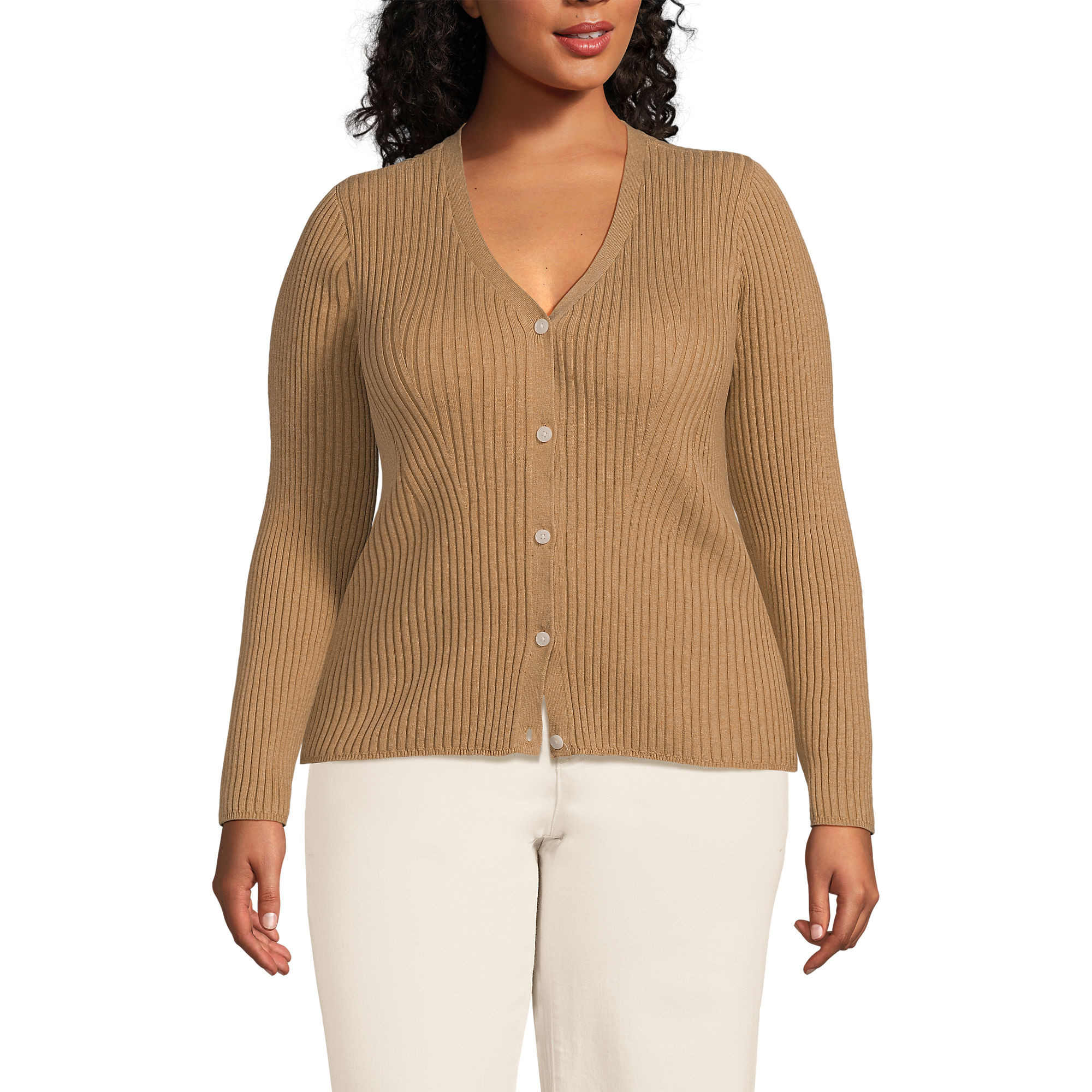 Women's Fine Gauge Cotton Cardigan Sweater | Lands' End (US)