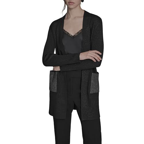 BCBG Women's Long Sleeve Cardigan, Black, Medium | Amazon (US)