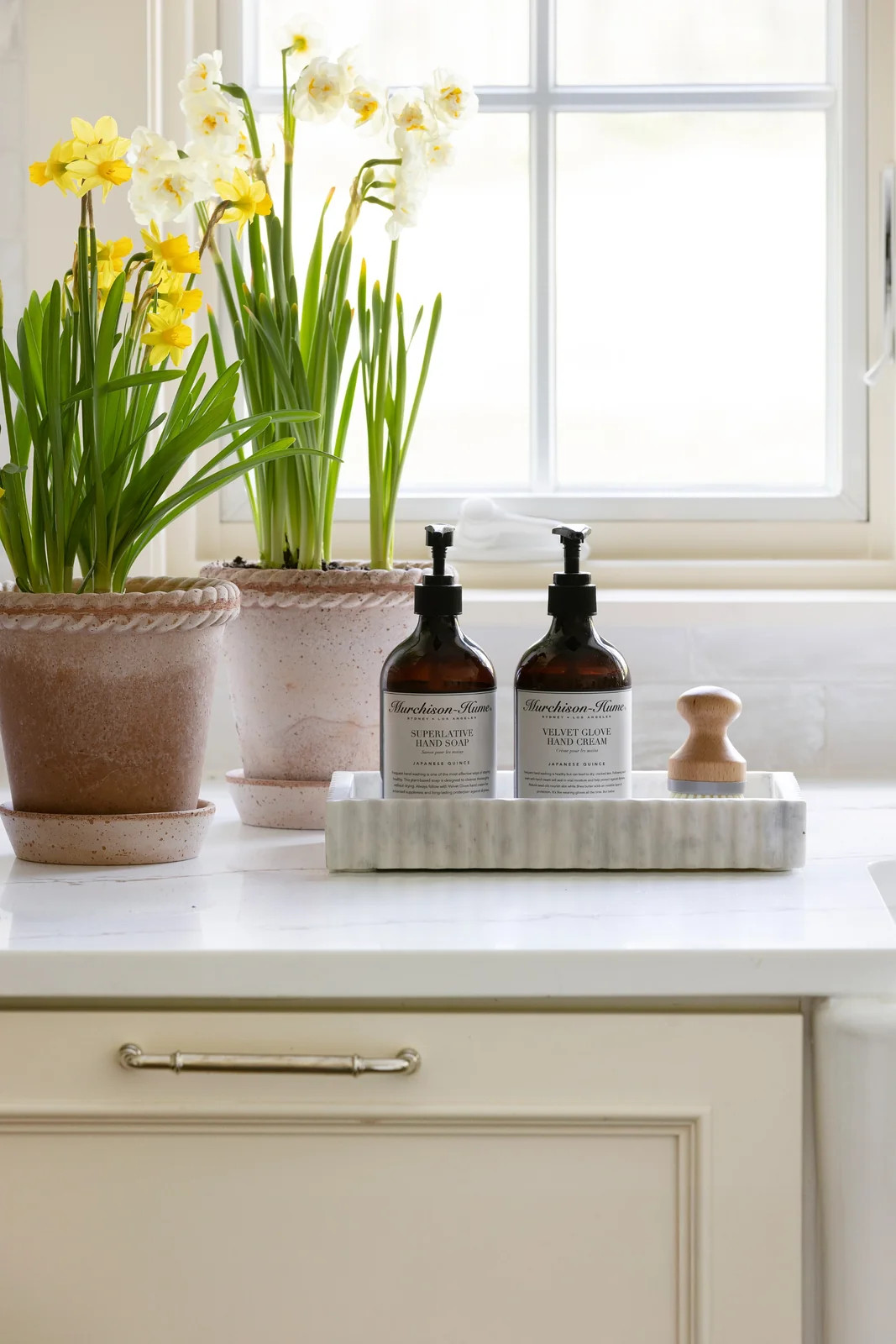 Luka Marble Fluted Tray          - Small | Brooke and Lou