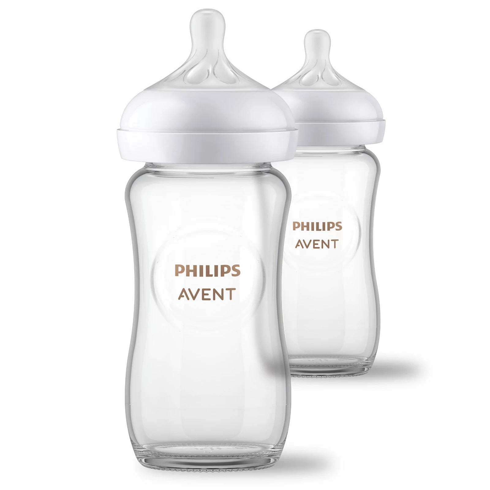 Philips Avent 8-oz. 2-pk. Natural Glass Baby Bottles with Natural Response Nipples, Clear | Kohl's