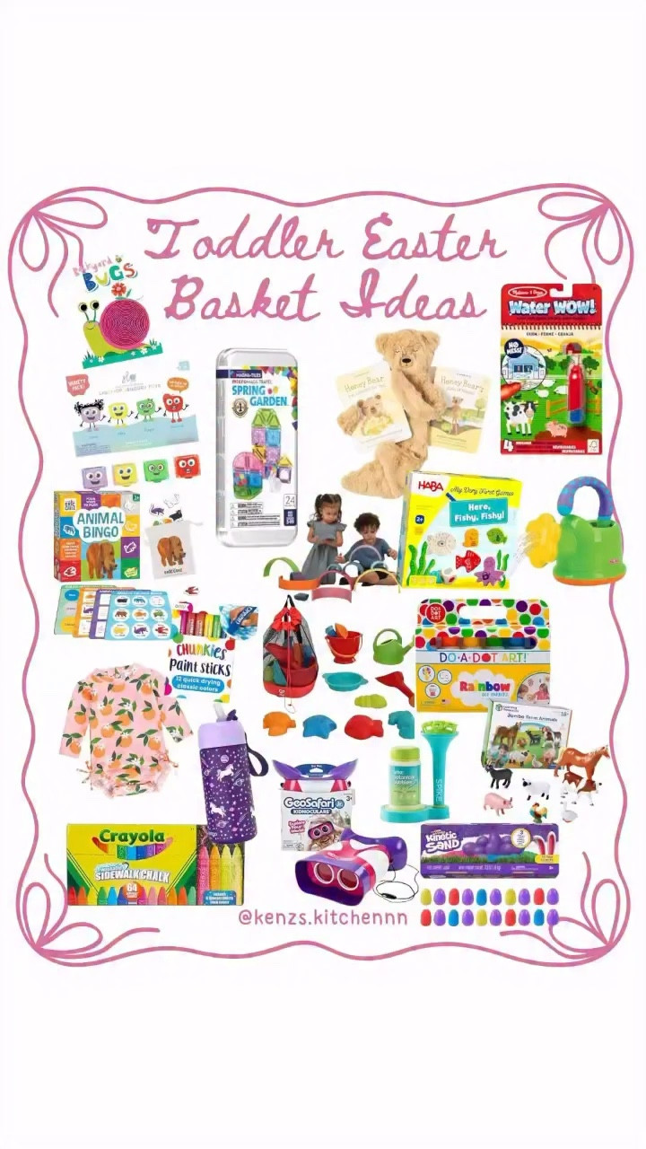 💌 Follow & comment “EASTER” to get my full toddler Easter basket list! 👇

Toddler Easter baskets your little one will actually love 🐣
Think: sensory toys, books, outdoor fun, crafts, and little surprises they’ll actually play with!

✨ Follow @kenzs.kitchennn and comment “EASTER” to get my full list of toddler Easter basket ideas with links!

Don’t miss more real toddler life, crafts, and sensory play ideas every mom actually needs.

toddler easter basket ideas, easter basket ideas toddler, non candy easter basket, toddler easter gifts, easter ideas for toddlers, sensory play easter, toddler gift ideas, mom life easter, realistic mom content, toddler activities at home, easter prep ideas, toddler toy ideas, toddler gift guide, 1 year old gifts, 2 year old gifts, 3 year old gifts, easter gifts for kids, toddler easter, easter basket stuffers, gift guide, amazon finds, amazon spring sale
#toddlereaster #easterbasketideas #toddlergiftguide #toyrecommendations #easterbasketstuffers

#LTKKids #LTKU #LTKmomlife