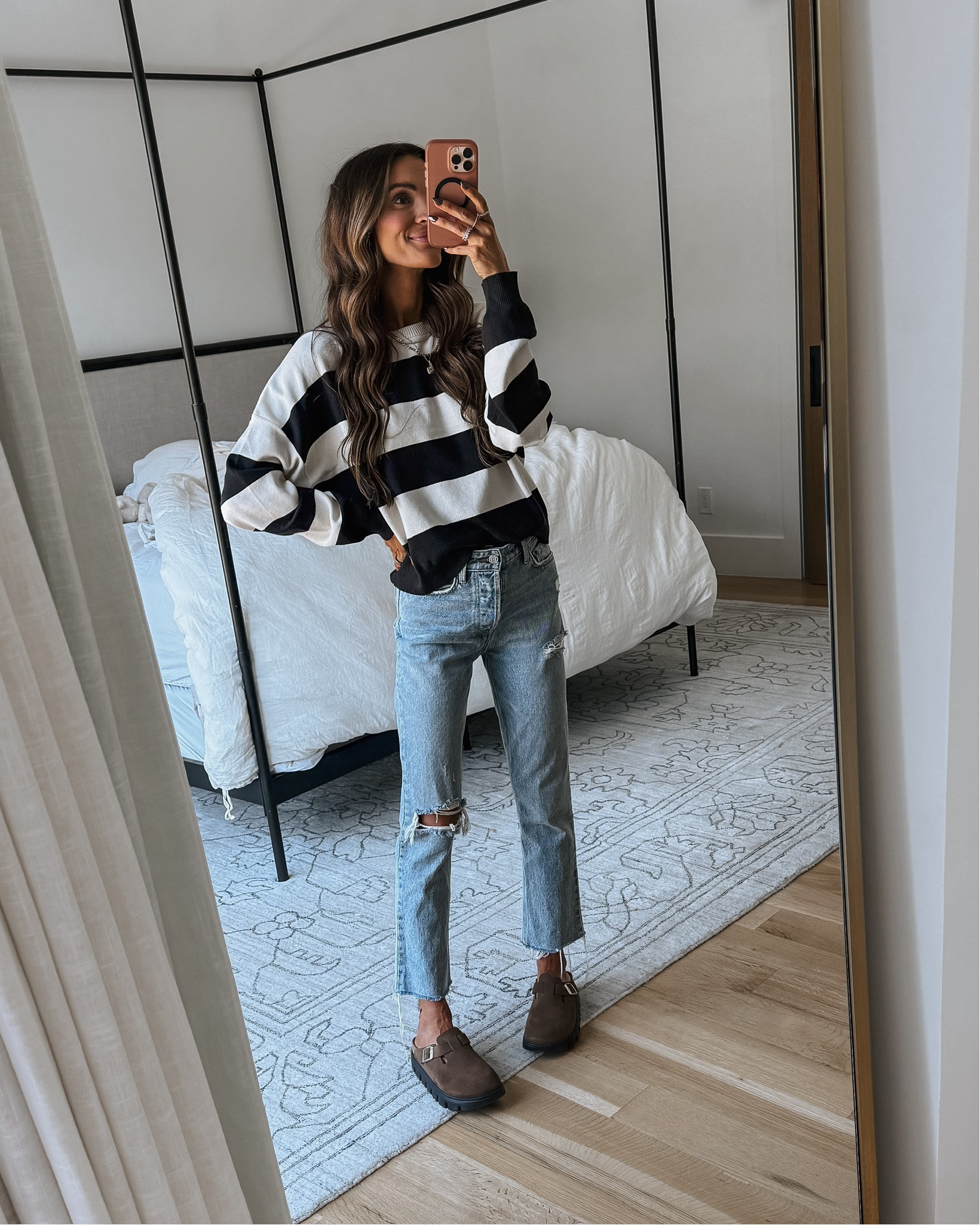 another budget friendly find! cutest striped sweater and it’s only $25! 🤍

#LTKFindsUnder50