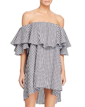 Mlm Label Maison Gingham Off-The-Shoulder Ruffle Dress | Bloomingdale's (US)