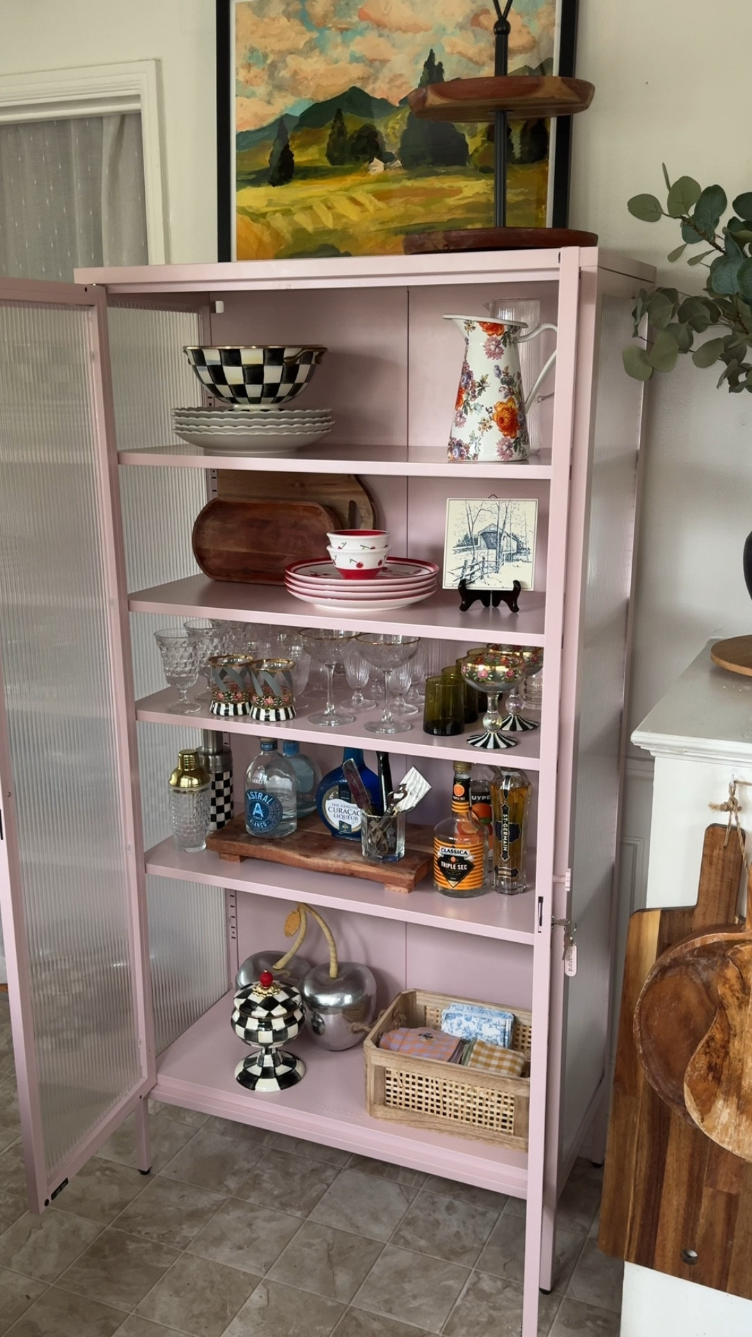 2025 home trends for the kitchen ☺️ the most perf blush pink cabinet for extra kitchen storage 

#LTKHome #LTKWatchNow #LTKStyleTip