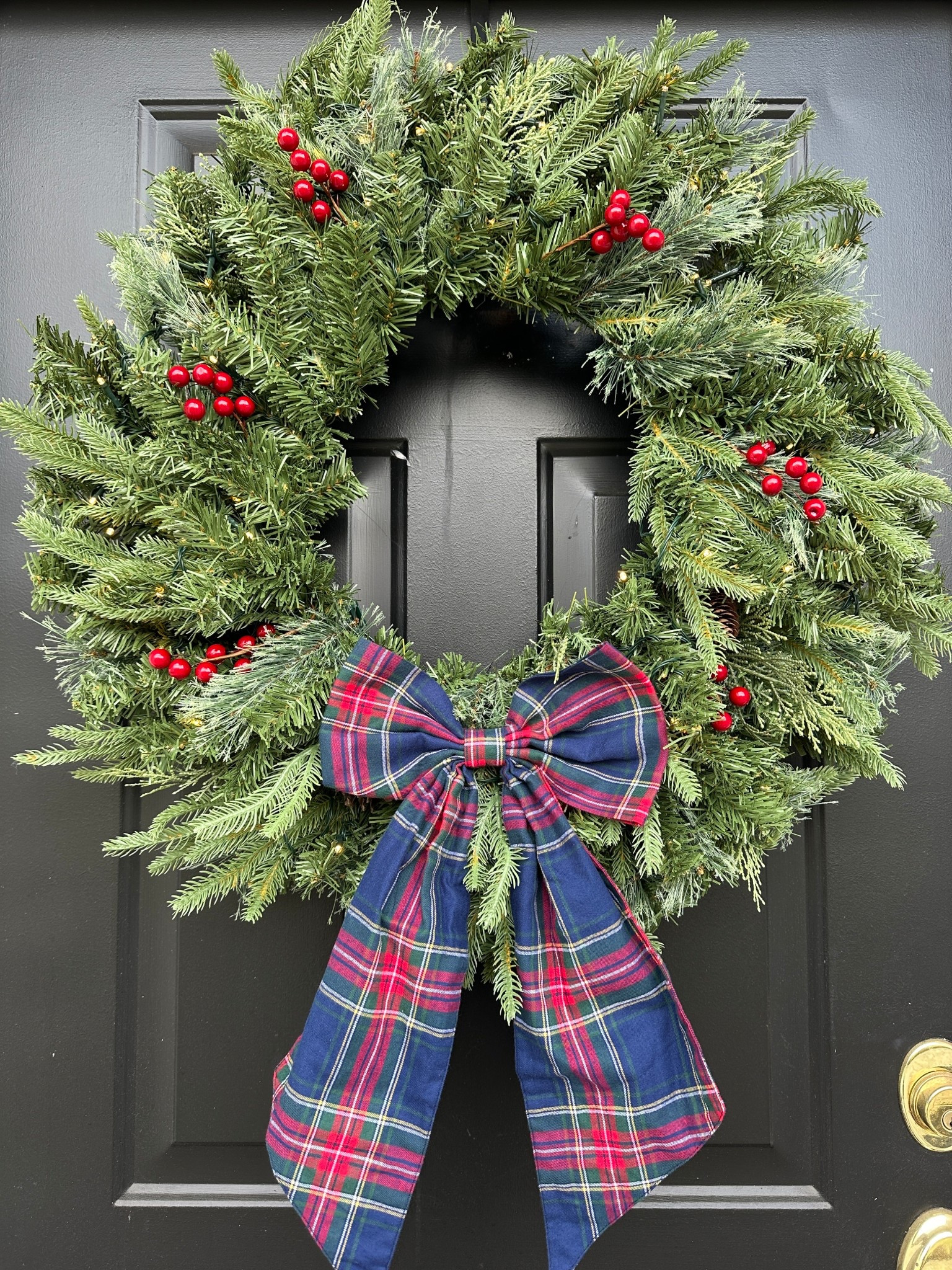 A 30 inch Christmas wreath with lights and the perfect plaid bow for Ralph Lauren Christmas vibes! 

#ltkchristmas #ltkwreath

#LTKHome #LTKSeasonal #LTKHoliday