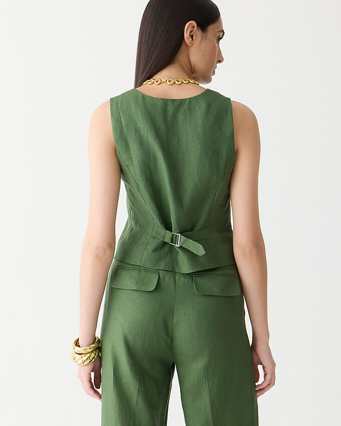 Slim-fit linen vest | J. Crew US