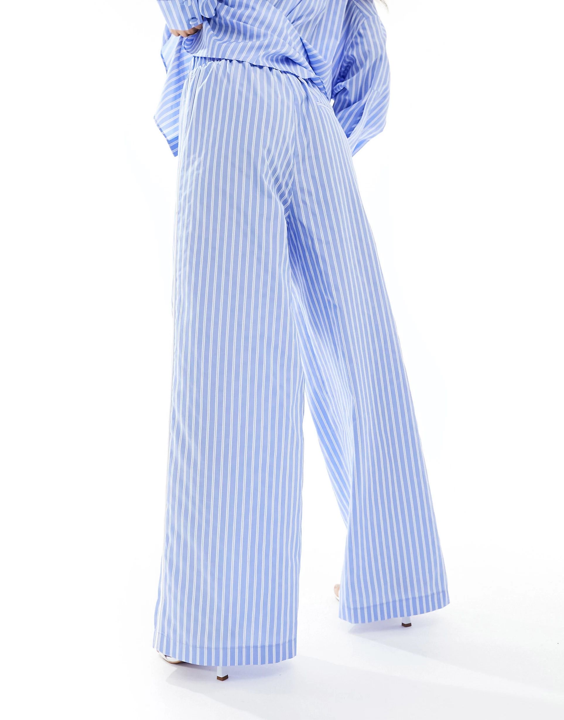 ASOS DESIGN wide leg trouser co-ord in stripe | ASOS (Global)